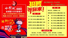 小龙坎火锅招聘海报