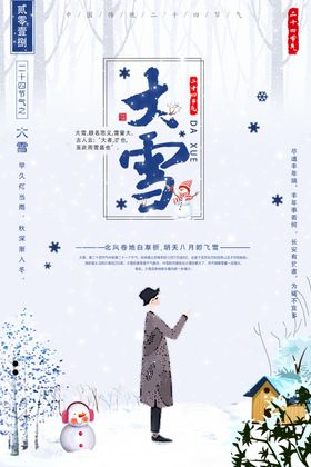 大雪节气海报地产稿冬天单页飞机稿