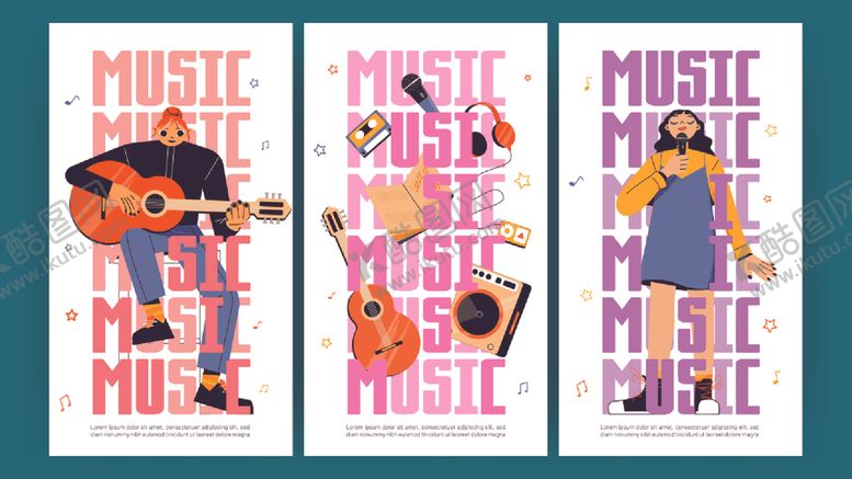 编号：68122111251817551516【酷图网】源文件下载-复古风格音乐主题插画