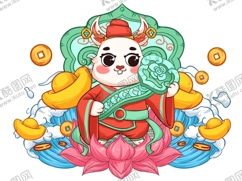 编号：65342710011537517642【酷图网】源文件下载-兔年插画