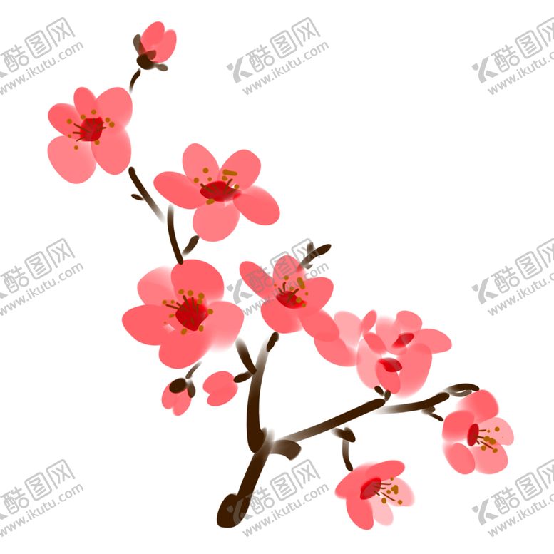 编号：75443405040414006983【酷图网】源文件下载-中国风水墨梅
