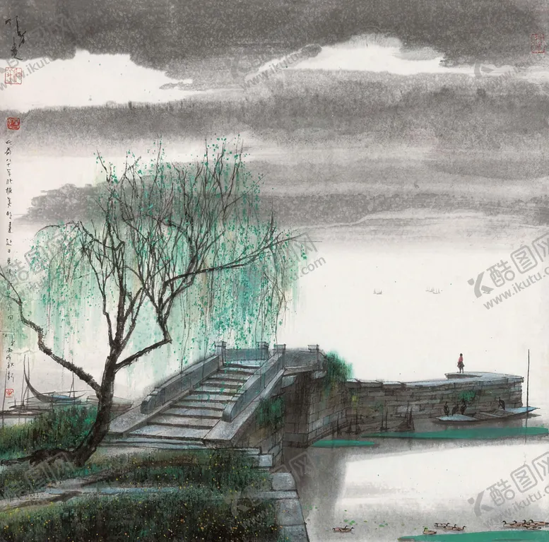 编号：99952607071609351087【酷图网】源文件下载-中式山水风景画