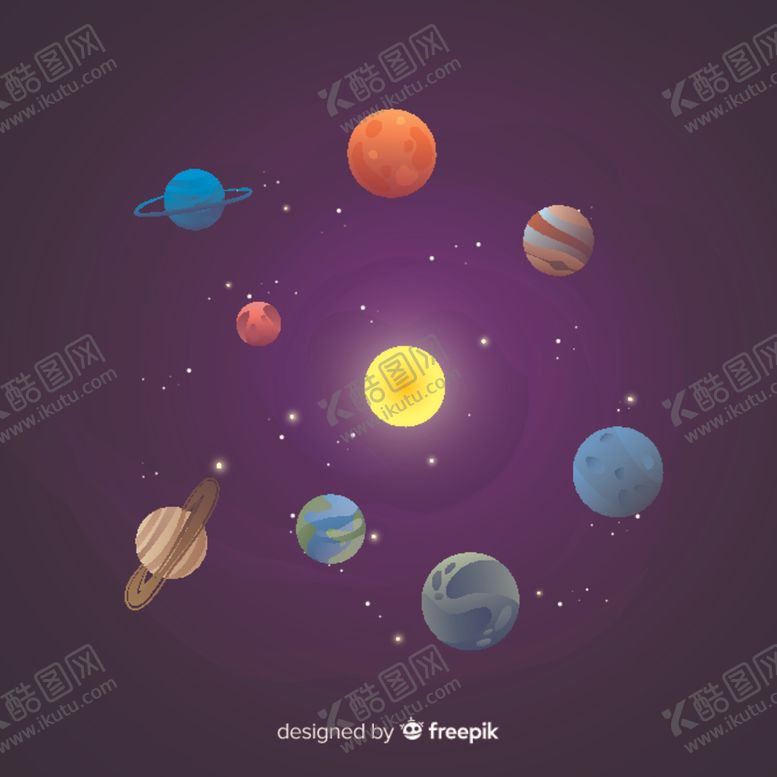 编号：52310110272352218743【酷图网】源文件下载-太阳系行星