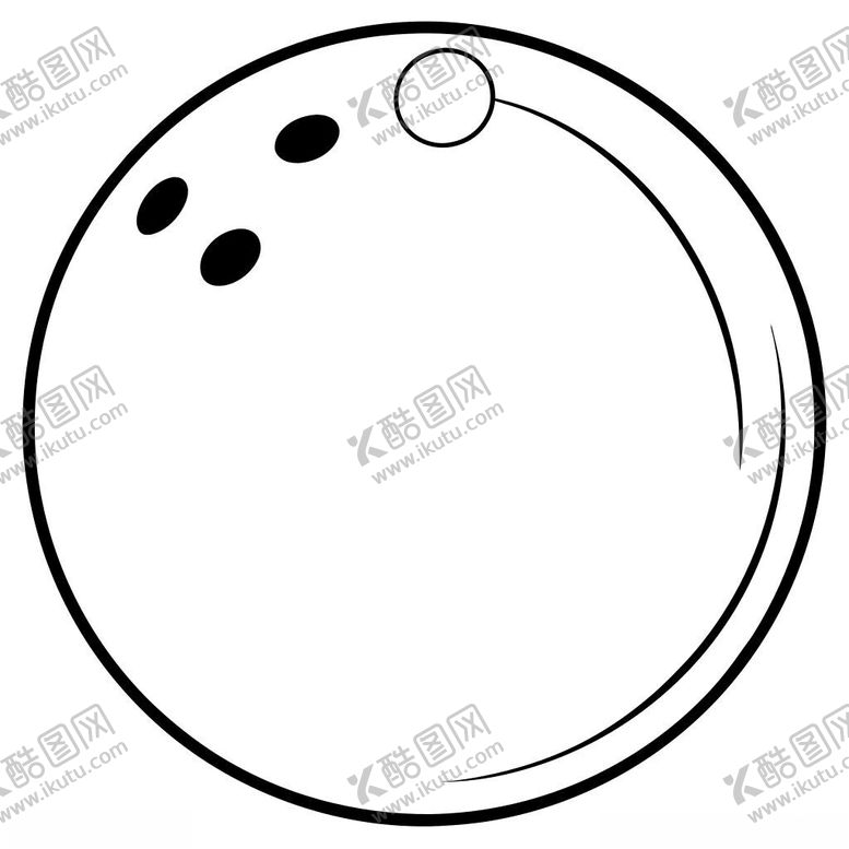 编号：75268101250430315124【酷图网】源文件下载-保龄球线稿图