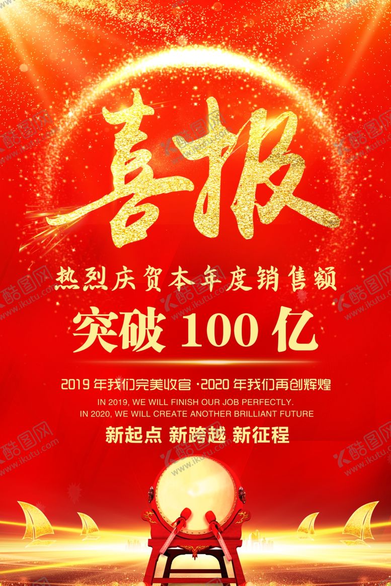 编号：47060409271926057290【酷图网】源文件下载-红色大气企业喜报宣传海报