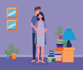 人物夫妻生活插画