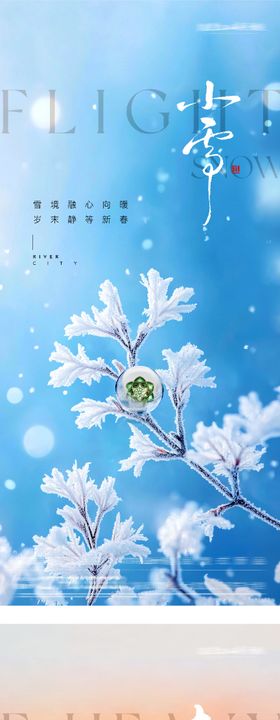 地产小雪大雪美景海报