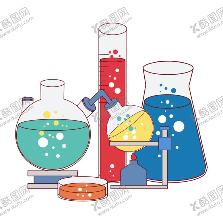 编号：80309604090942023849【酷图网】源文件下载-科学化学实验器材PNG