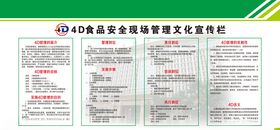 4D食品安全现场管理文化宣传栏