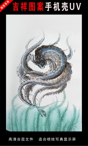 山海经圣兽手绘插画图片