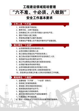 “六不准、十必须、八做到”