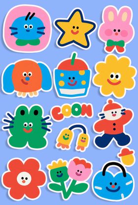 卡通贴纸图案