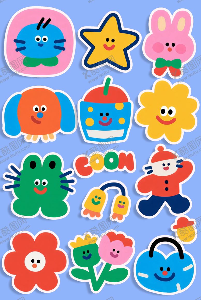 编号：85429704281337116333【酷图网】源文件下载-卡通贴纸图案