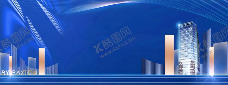 编号：58863609200250042451【酷图网】源文件下载-蓝色地产围墙高端