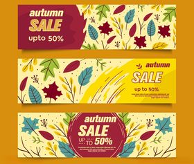 秋季促销横幅设计模板