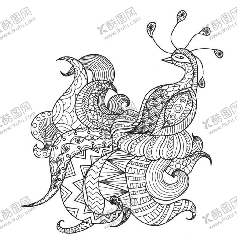 编号：91604501250227509518【酷图网】源文件下载-矢量 凤凰 图腾 花纹