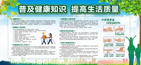 普及健康知识社会公益宣传展板