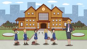 开学季开学啦图片辅导班尺子海报展架