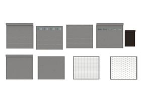 卷帘门 卷闸门 车库门模型