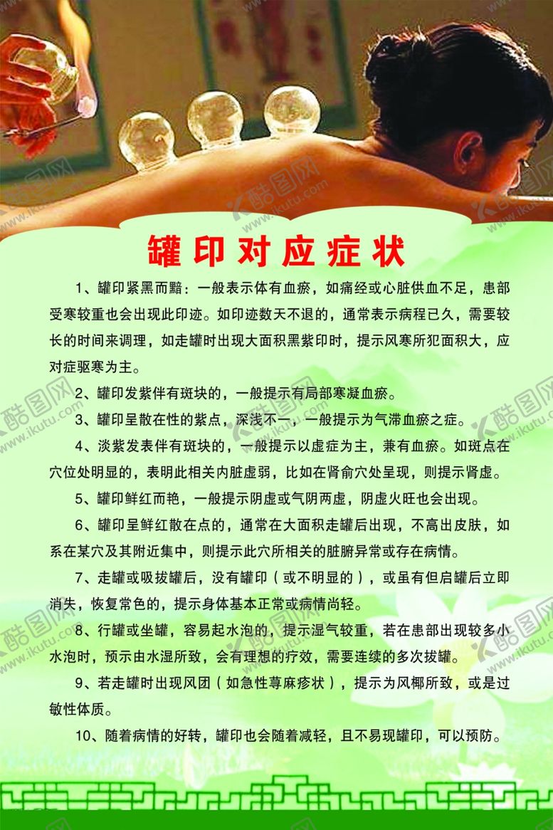 编号：24777110040654405423【酷图网】源文件下载-罐印对应症状