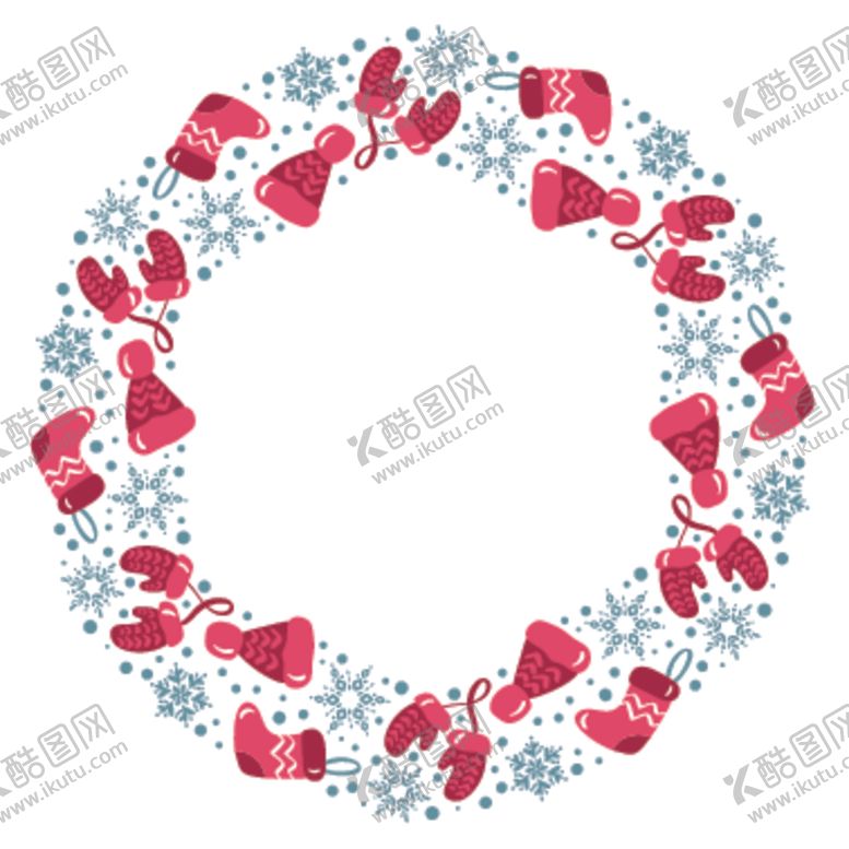 编号：68751309221507486338【酷图网】源文件下载-小清新圣诞节花圈