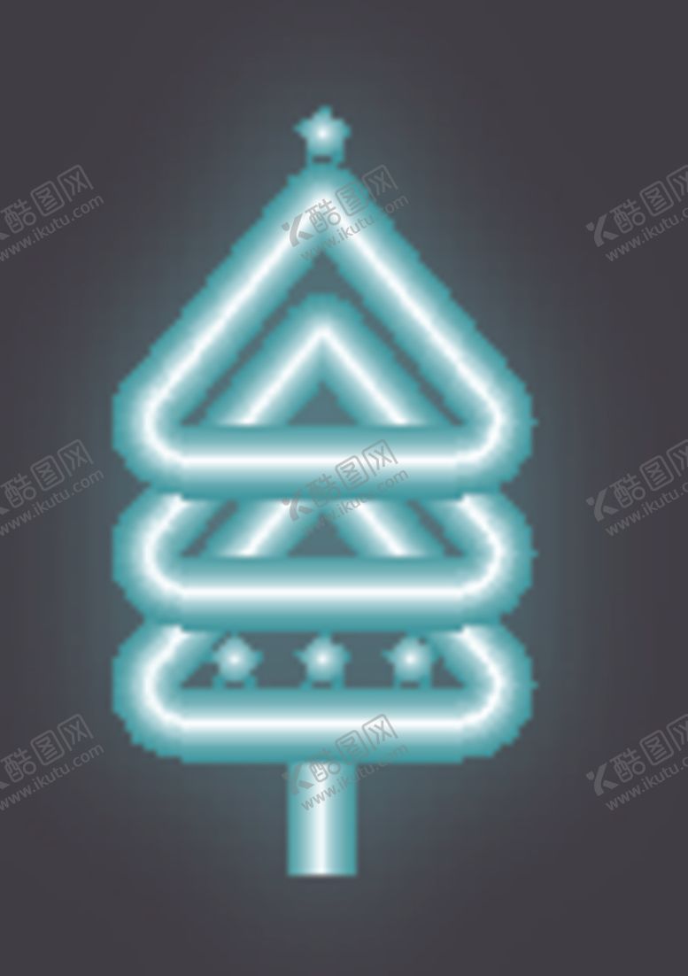 编号：11956505150933483009【酷图网】源文件下载-霓虹灯圣诞树