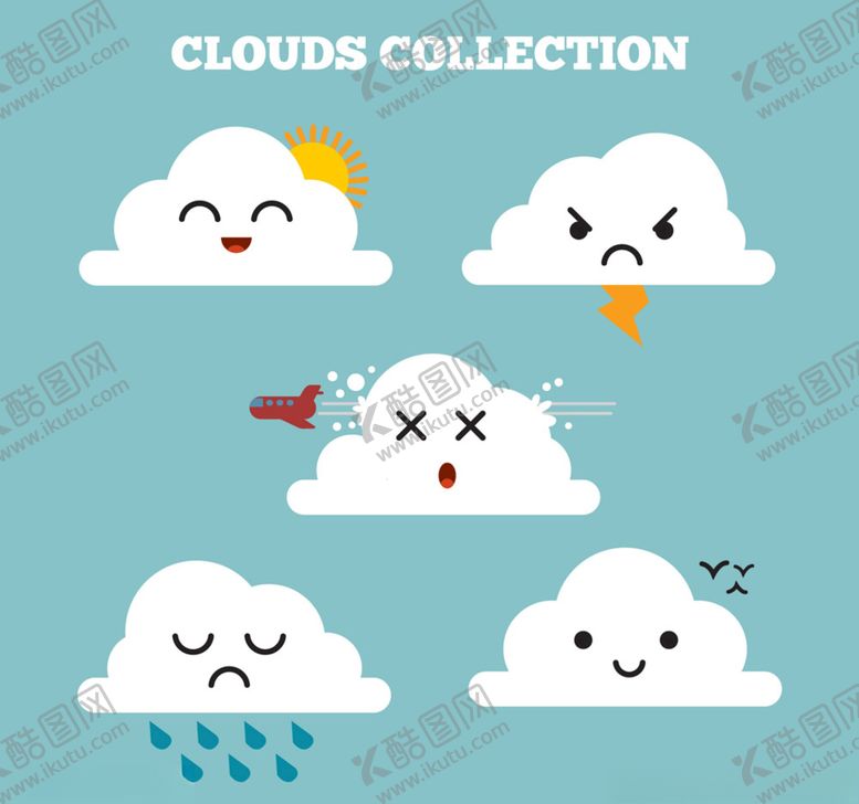 编号：48748710090121029962【酷图网】源文件下载-可爱云朵表情设计