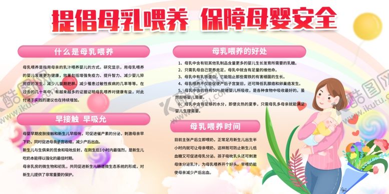 编号：64496510120221383382【酷图网】源文件下载-母乳喂养宣传栏展板