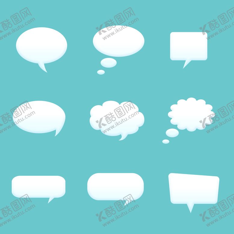 编号：58096709150925277136【酷图网】源文件下载-简约立体气泡对话框