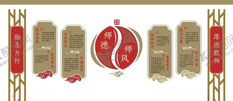 编号：80431110131126014896【酷图网】源文件下载-师德文化墙