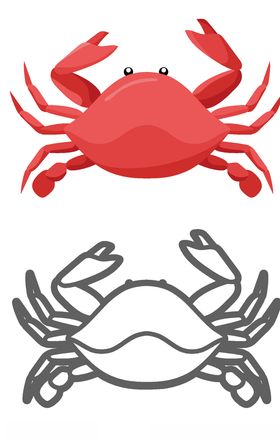 手绘卡通海鲜
