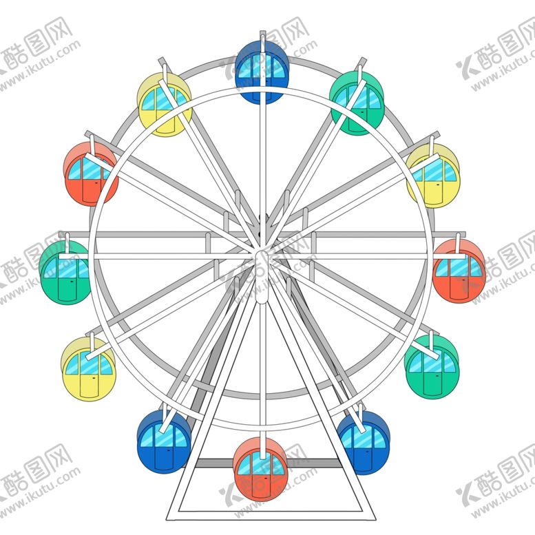 编号：14959409250635284866【酷图网】源文件下载-卡通摩天轮