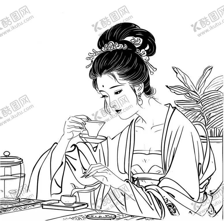 编号：27693502142213478858【酷图网】源文件下载-古风女子