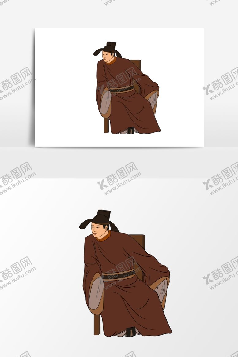 编号：67047109260718377617【酷图网】源文件下载-淡彩国画人物