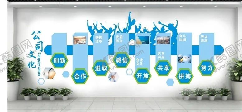 编号：11662806271106304381【酷图网】源文件下载-公司文化背景墙