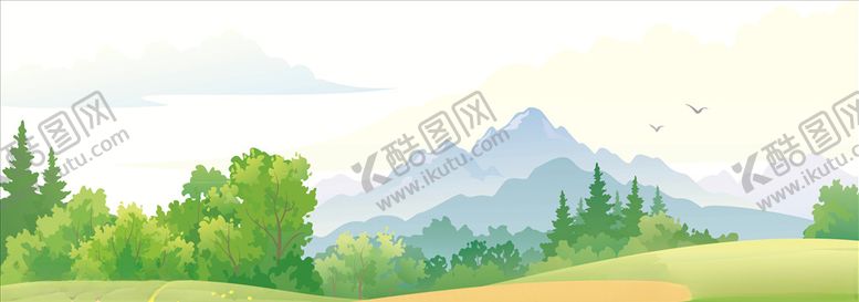 编号：67646905040755225917【酷图网】源文件下载-草原风景矢量图下载