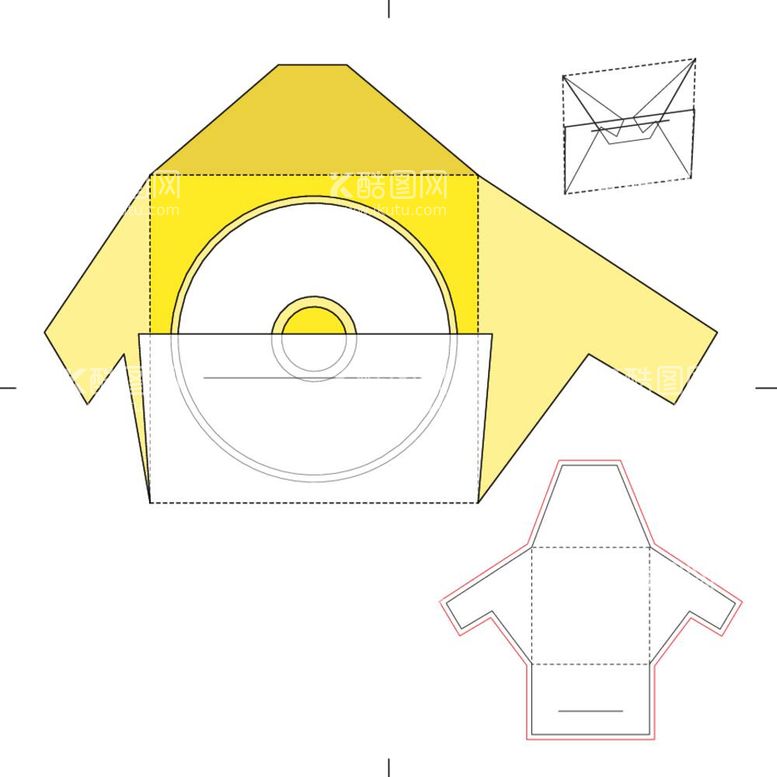 编号：14412512022104365417【酷图网】源文件下载-礼盒刀盒子立面展开图
