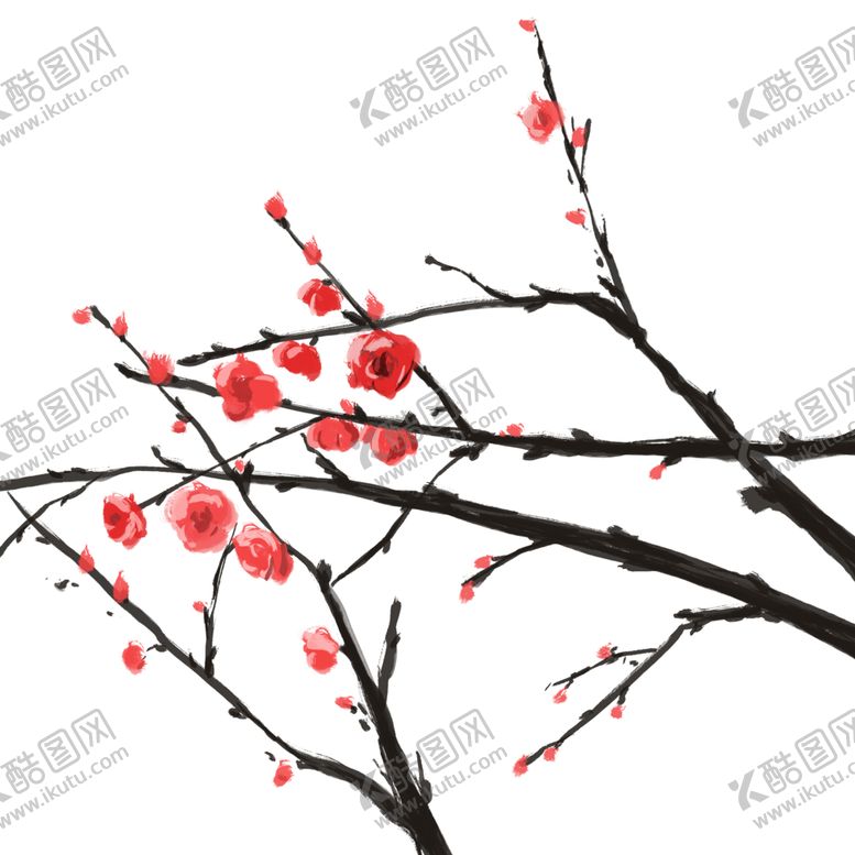 编号：88864105091653358364【酷图网】源文件下载-中国风水墨梅