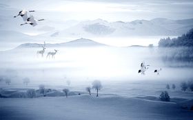 天山雪景山脉摄影