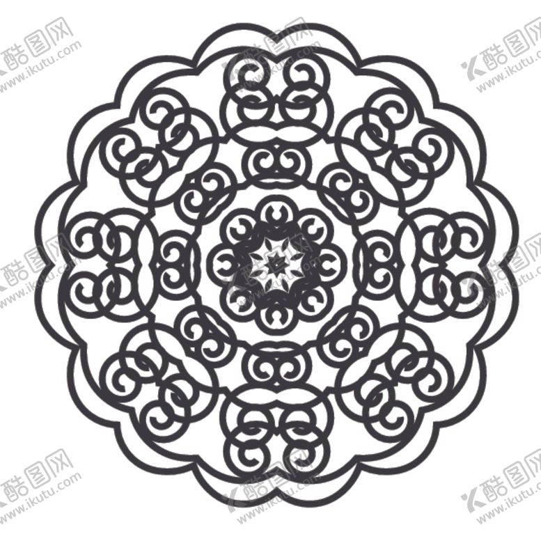 编号：90500107060645388819【酷图网】源文件下载-黑白简约花纹图案设计