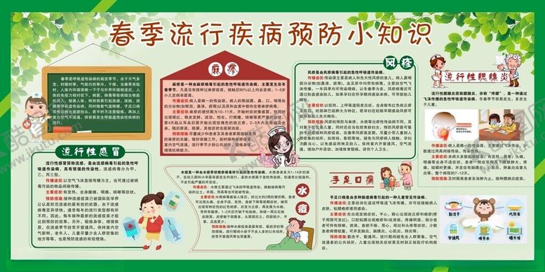 编号：61591311021322221598【酷图网】源文件下载-校园春季传染病预防