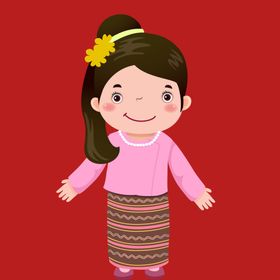 手绘儿童女孩卡通卡通