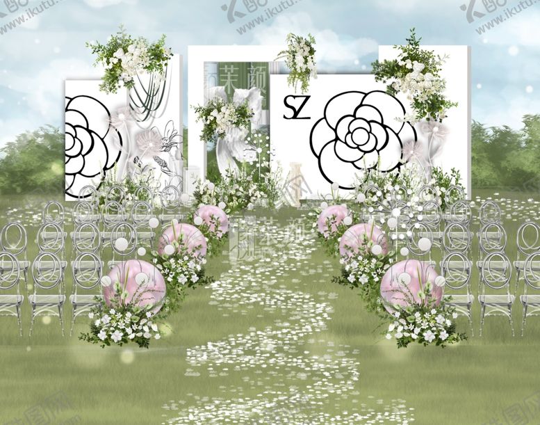 编号：51327801132355579307【酷图网】源文件下载-户外草坪婚礼