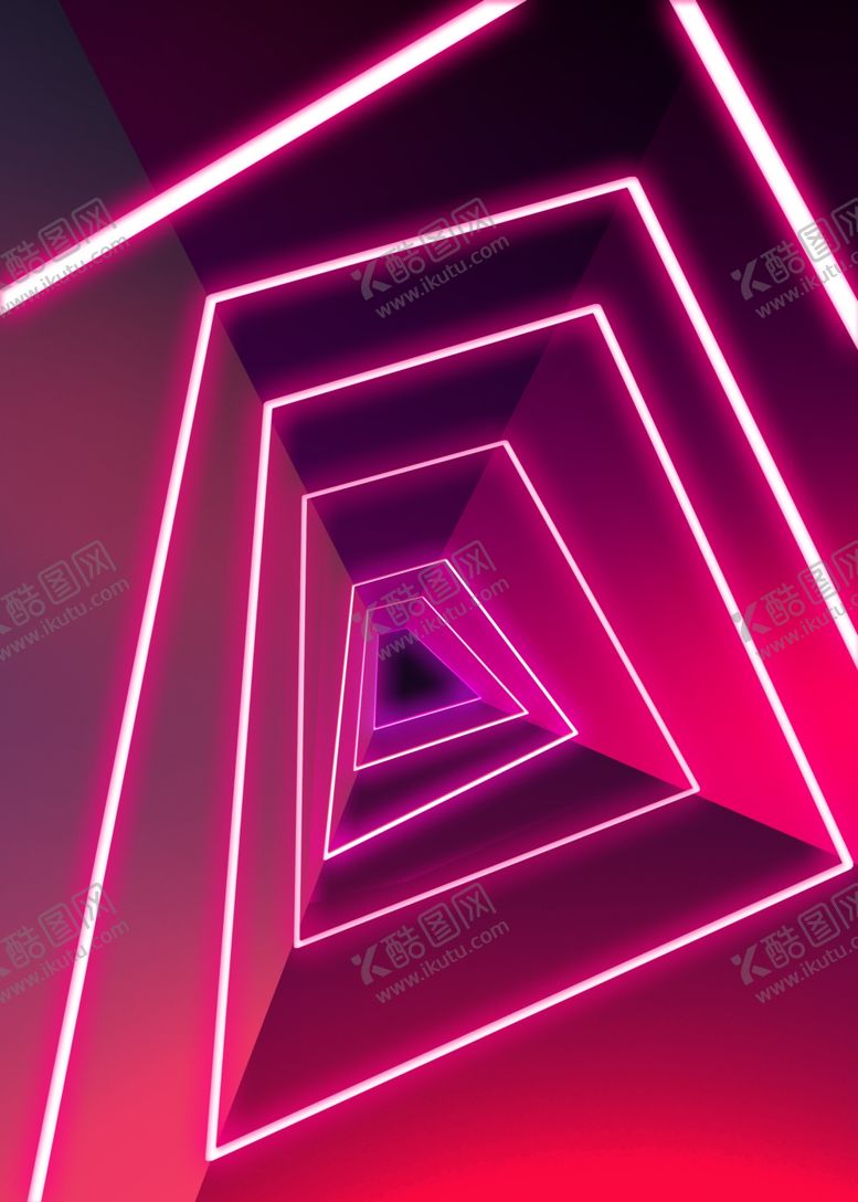 编号：67516705060230122991【酷图网】源文件下载-紫色霓虹立体背景