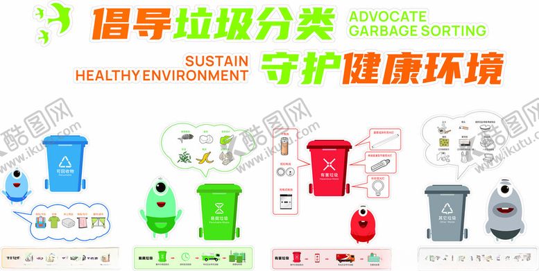 编号：23870704021221301298【酷图网】源文件下载-倡导垃圾分类守护健康环境