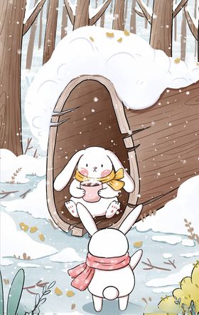 立冬插画至海报天背景24节气