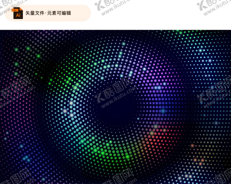 编号：16548309191342024695【酷图网】源文件下载-网点霓虹节日背景矢量素材