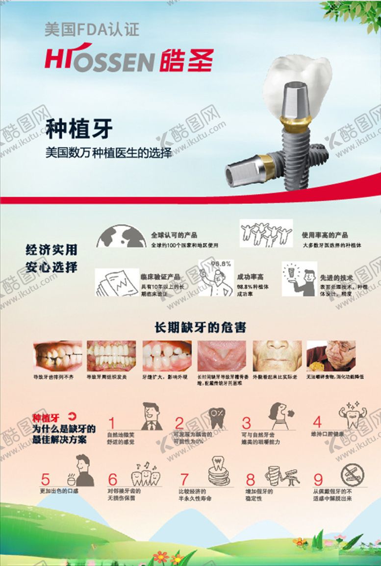编号：49679906160320555548【酷图网】源文件下载-种植牙海报