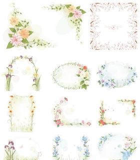 花草边框花环