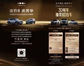 汽车周年庆抽奖海报